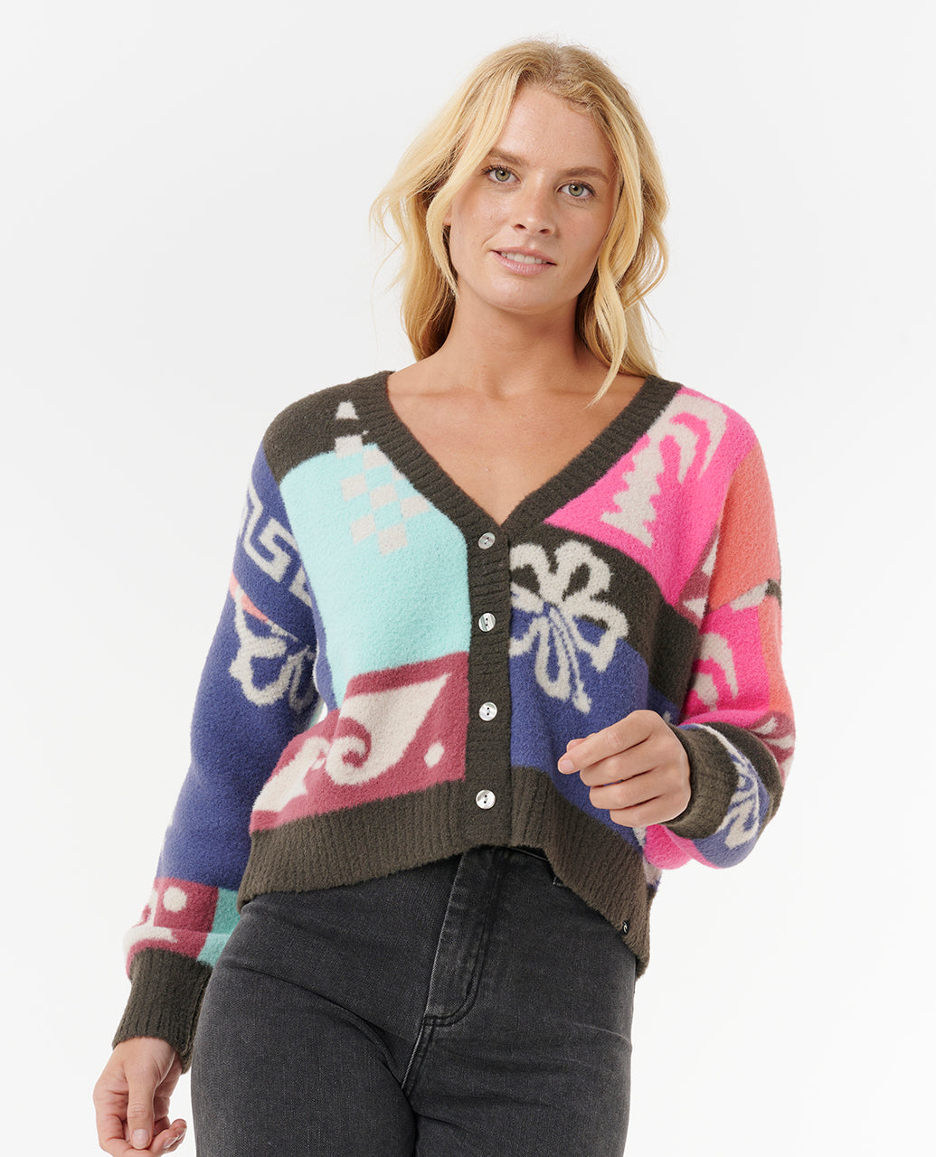 KEEPSAKES JACQUARD CARDIGAN