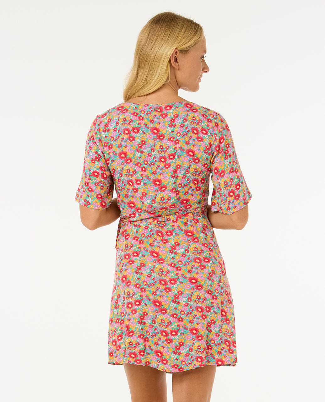 LAS DALIAS DITSY WRAP DRESS