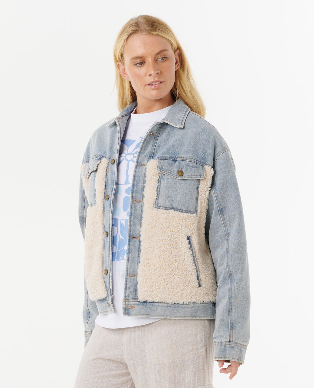 CRUISIN. SHERPA DENIM JACKET