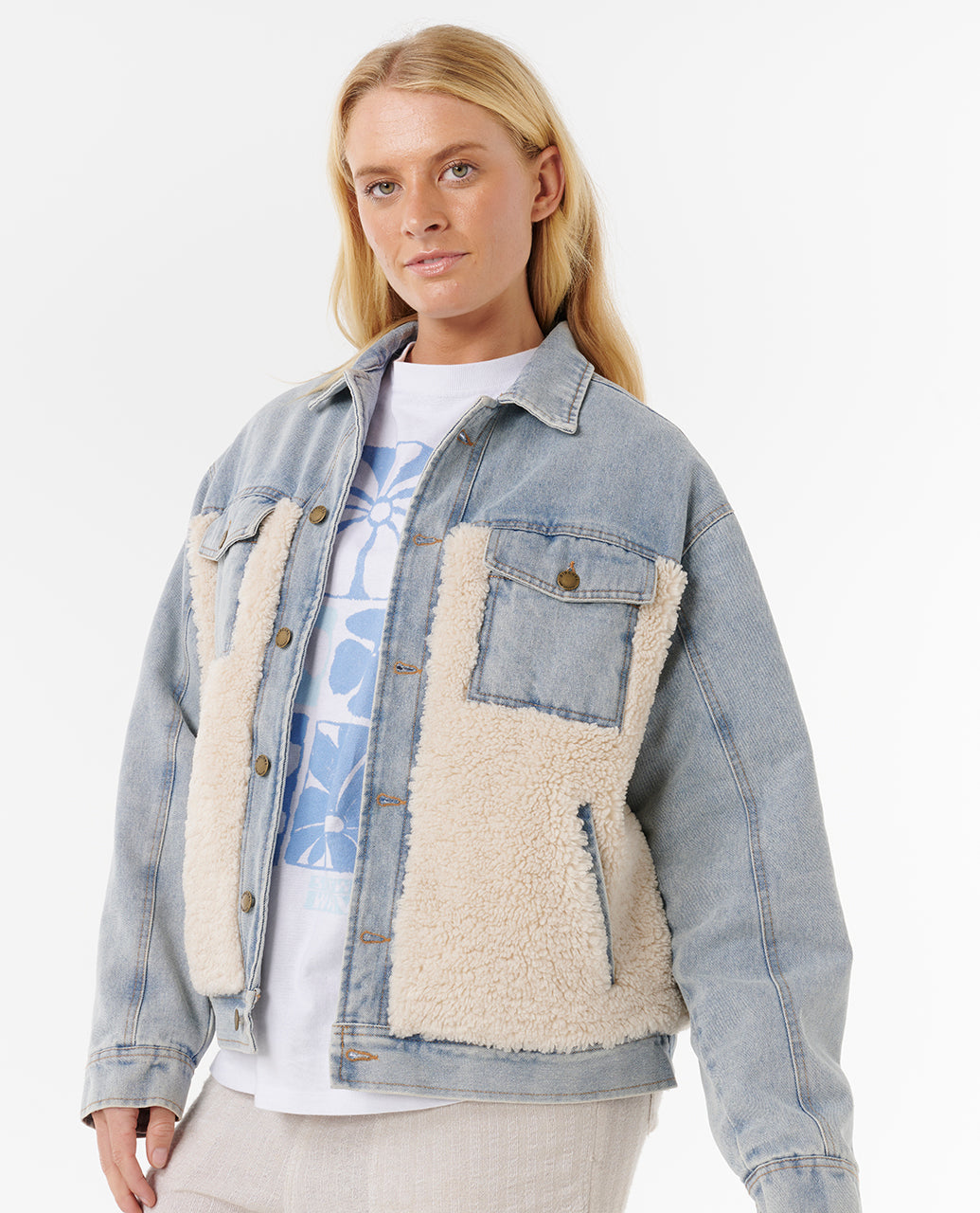 CRUISIN. SHERPA DENIM JACKET