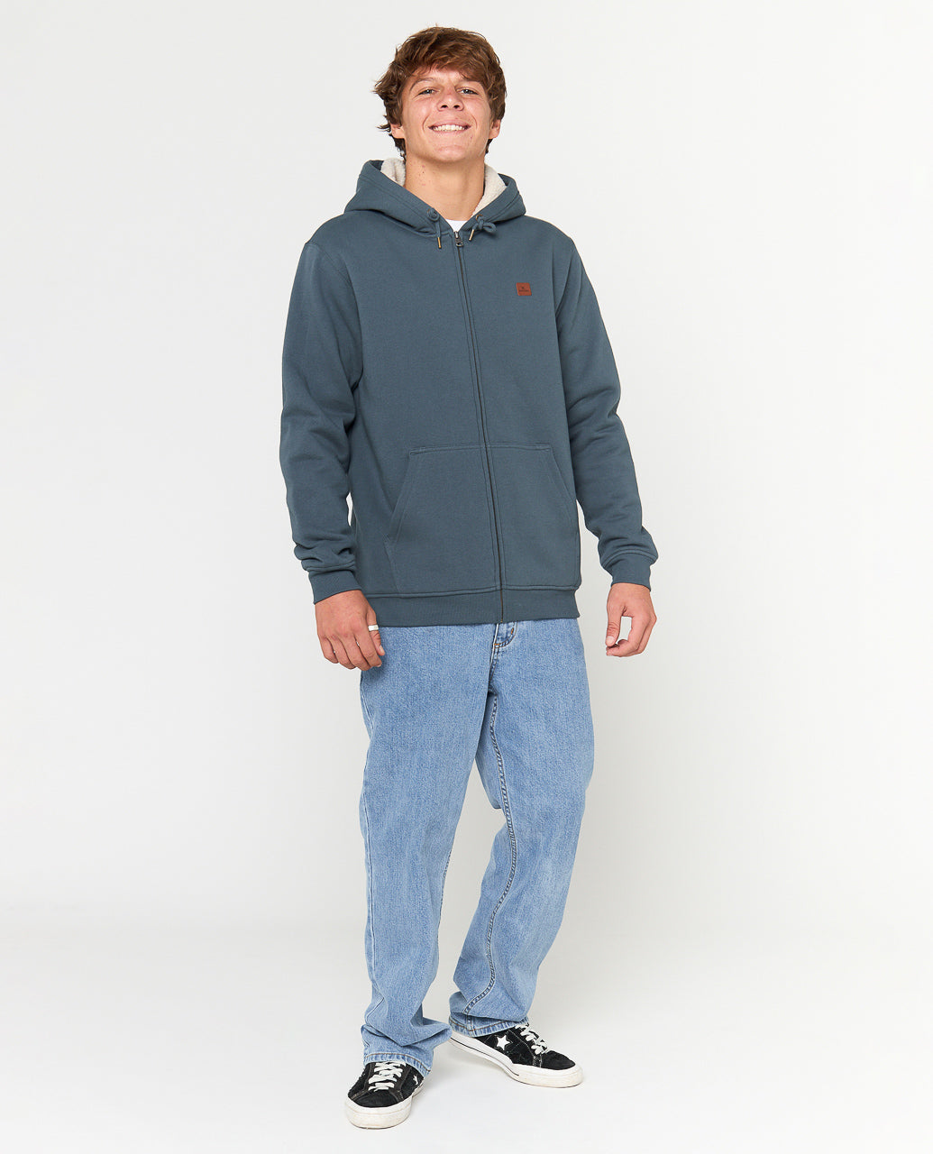 ICONS LINED ZIP THRU HOOD