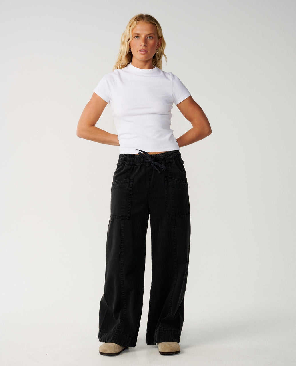 BOSSA NOVA TWILL WIDE LEG PANT