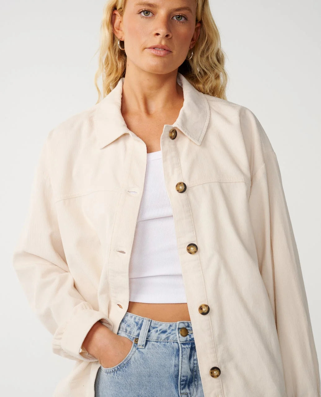 KEEPSAKES WASHED CORD SHIRT