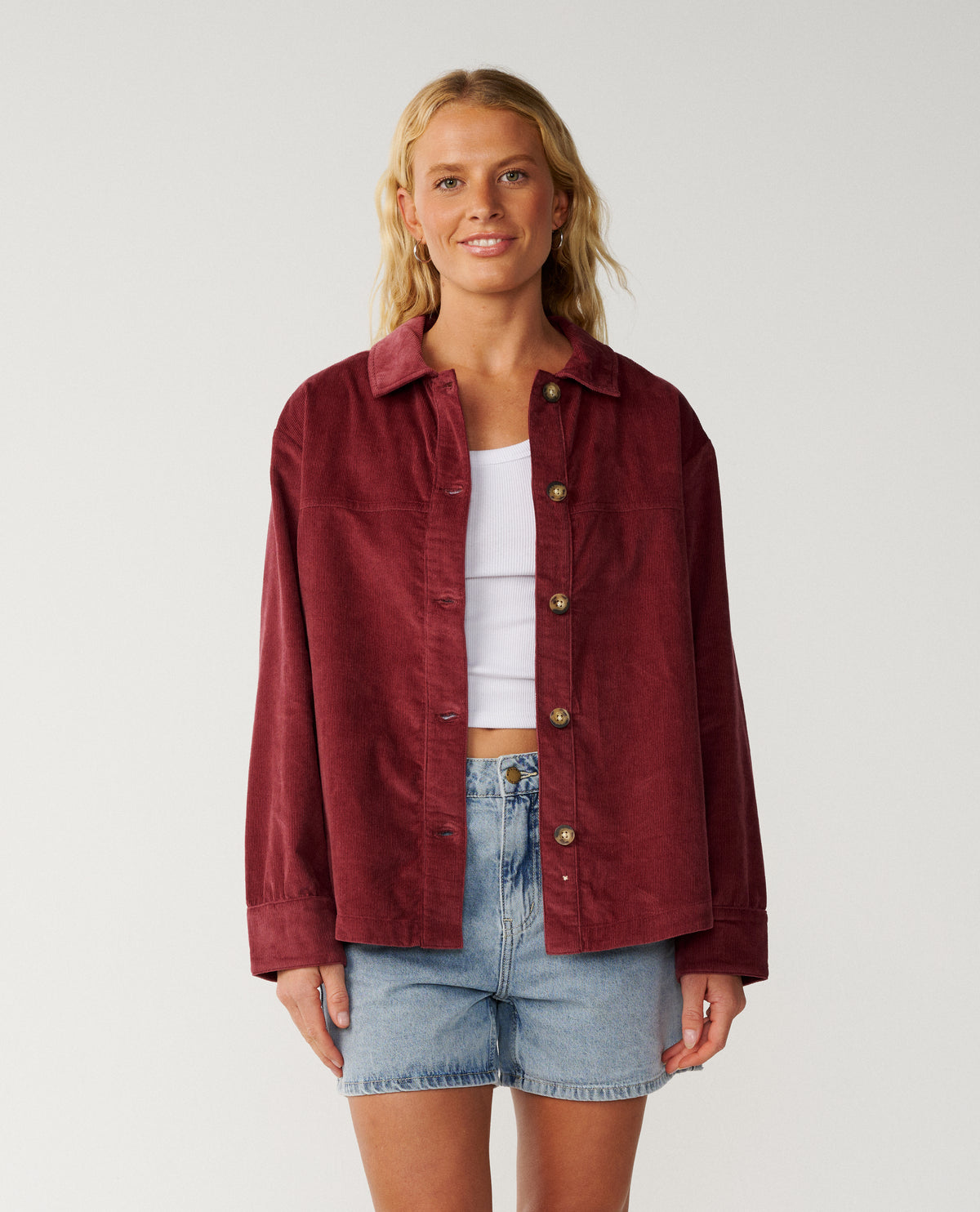 KEEPSAKES WASHED CORD SHIRT