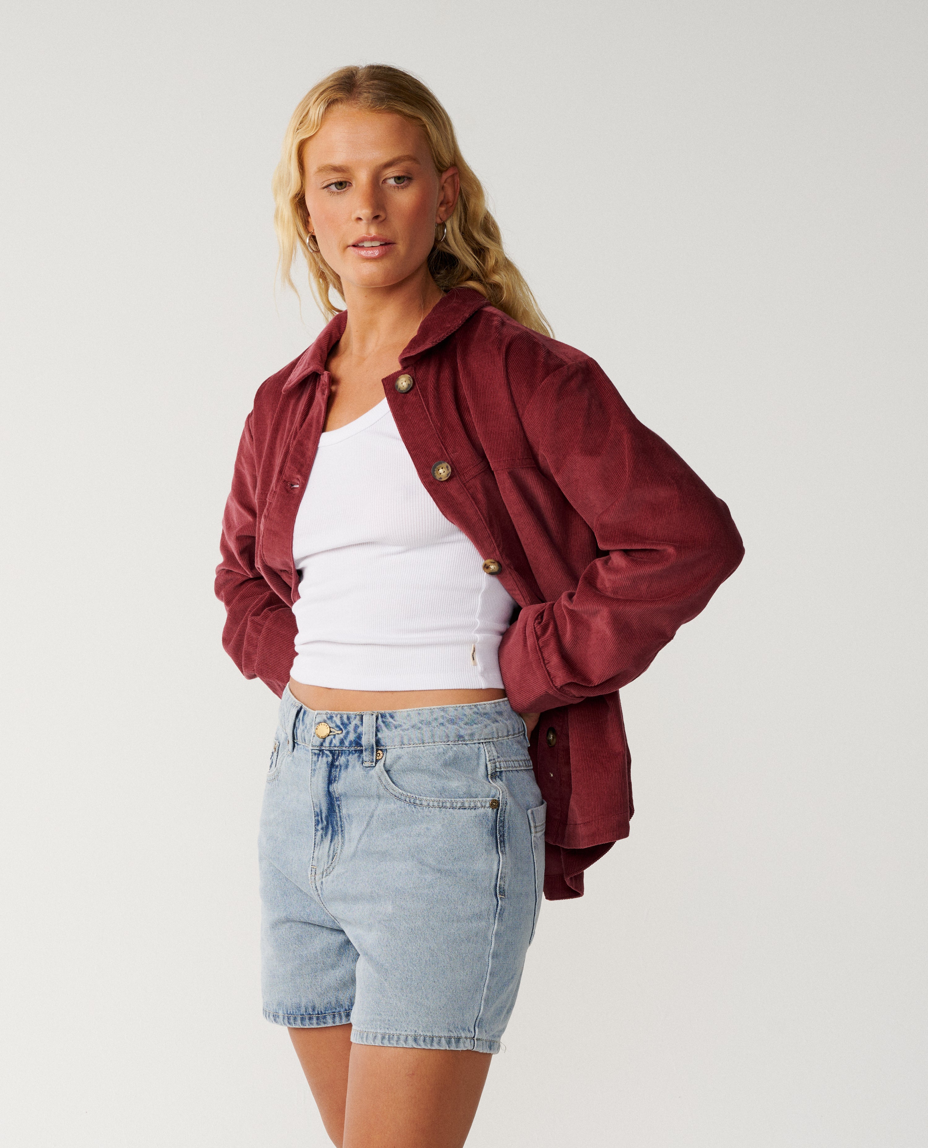 KEEPSAKES WASHED CORD SHIRT