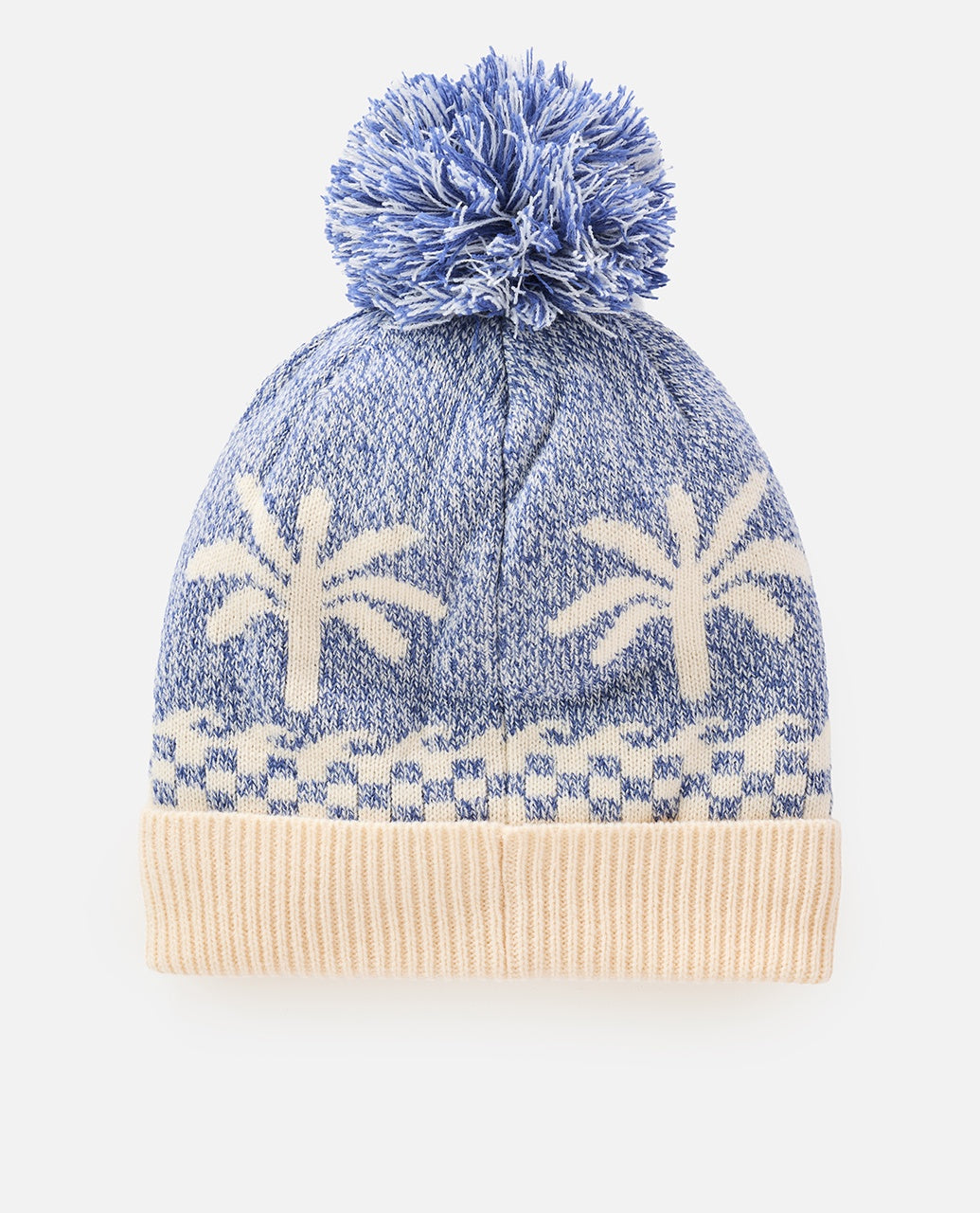 JACQUARD POM POM BEANIE