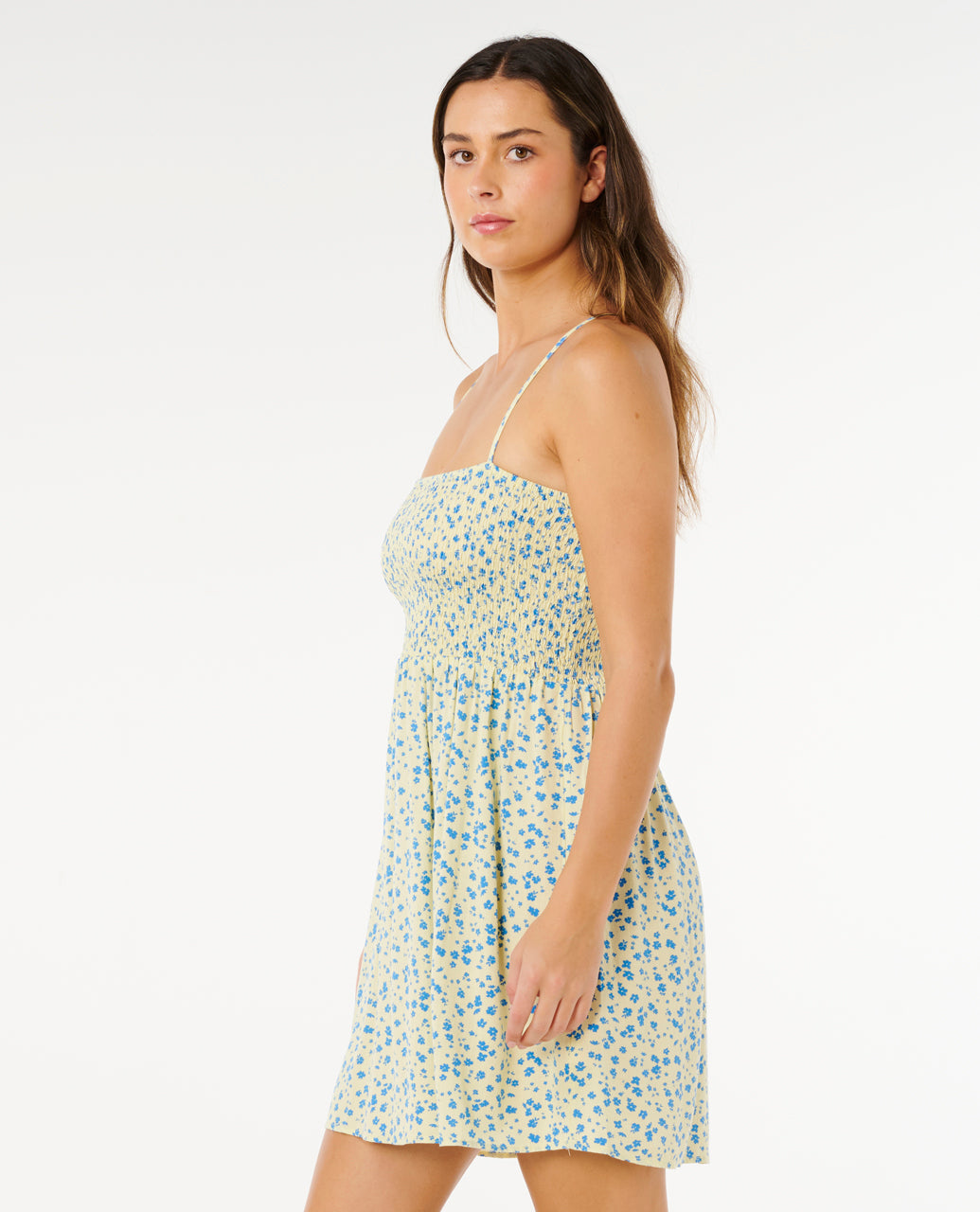 SURF SIDE SHIRRED DRESS