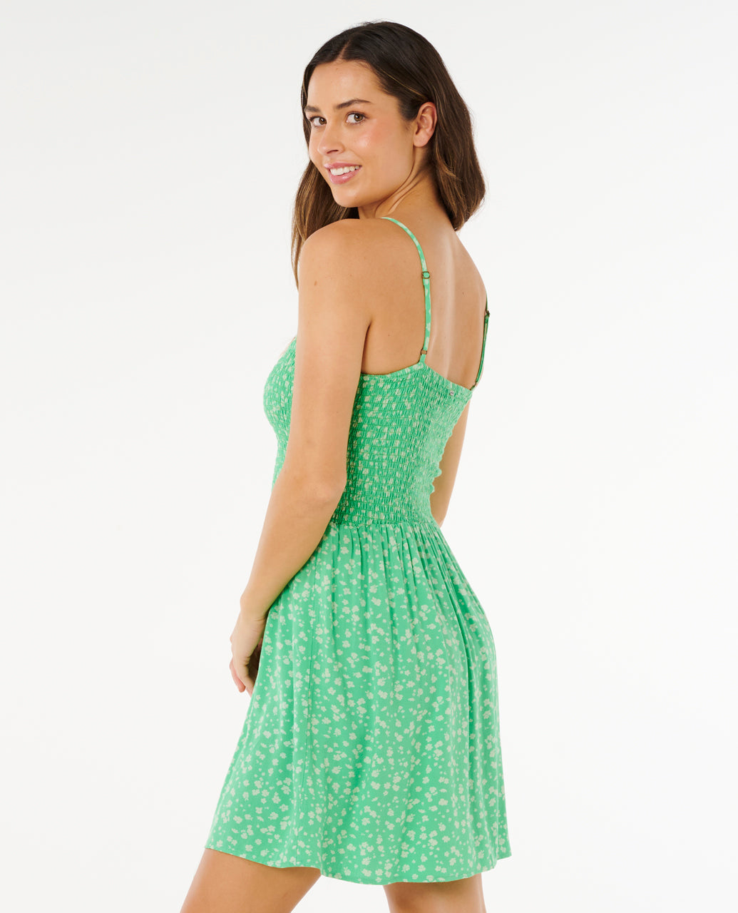 SURF SIDE SHIRRED DRESS
