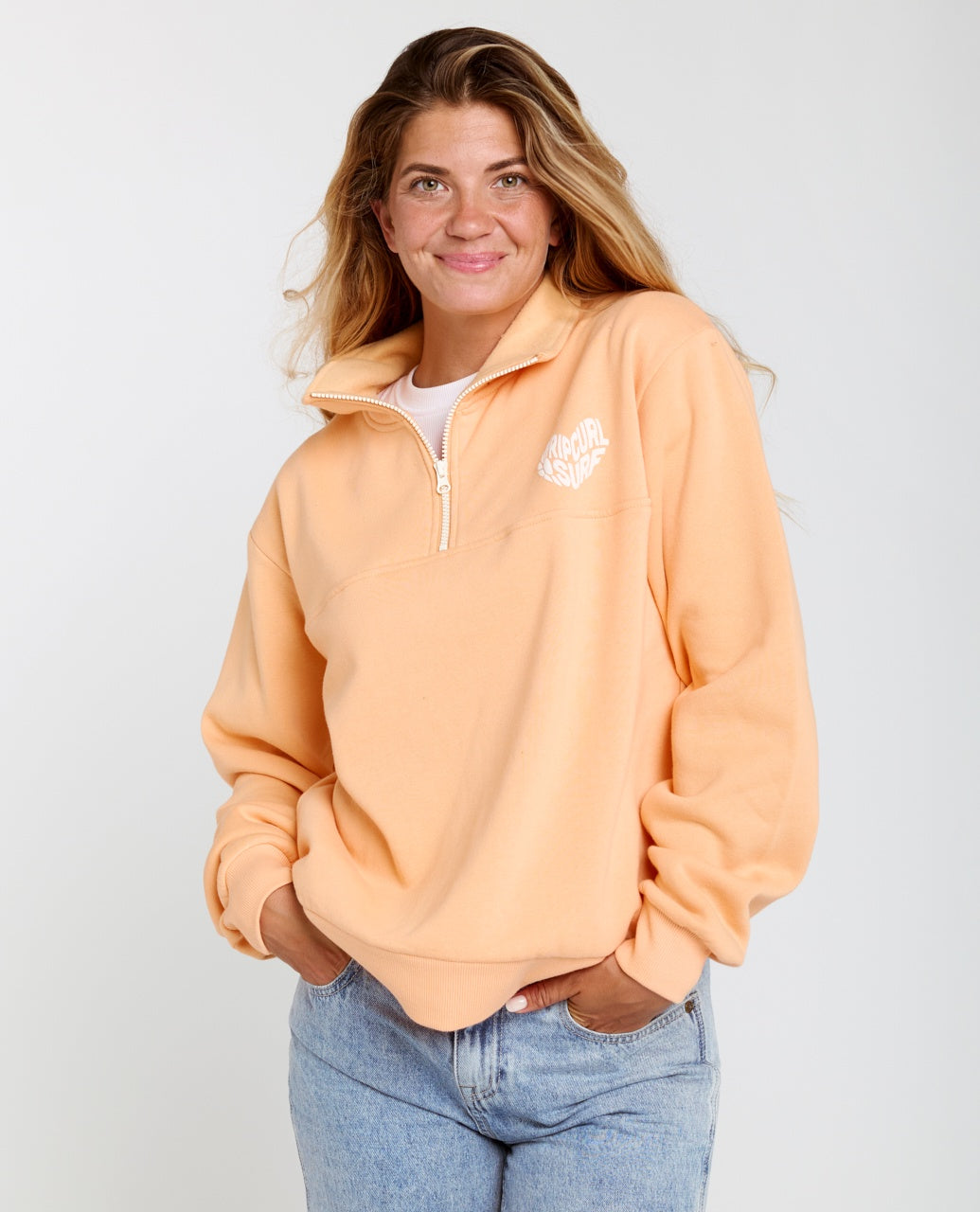 RC HEART HALF ZIP FLEECE