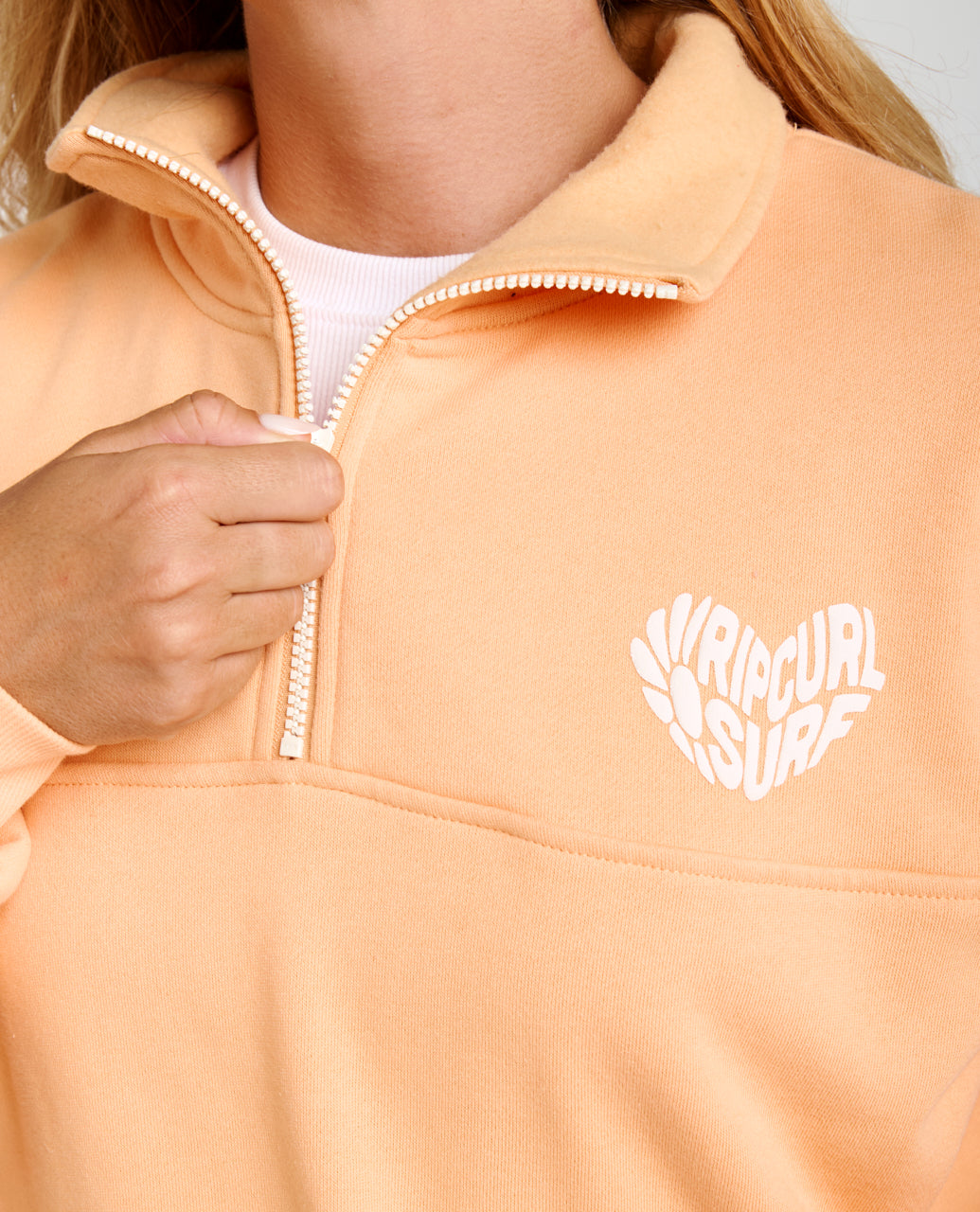 RC HEART HALF ZIP FLEECE
