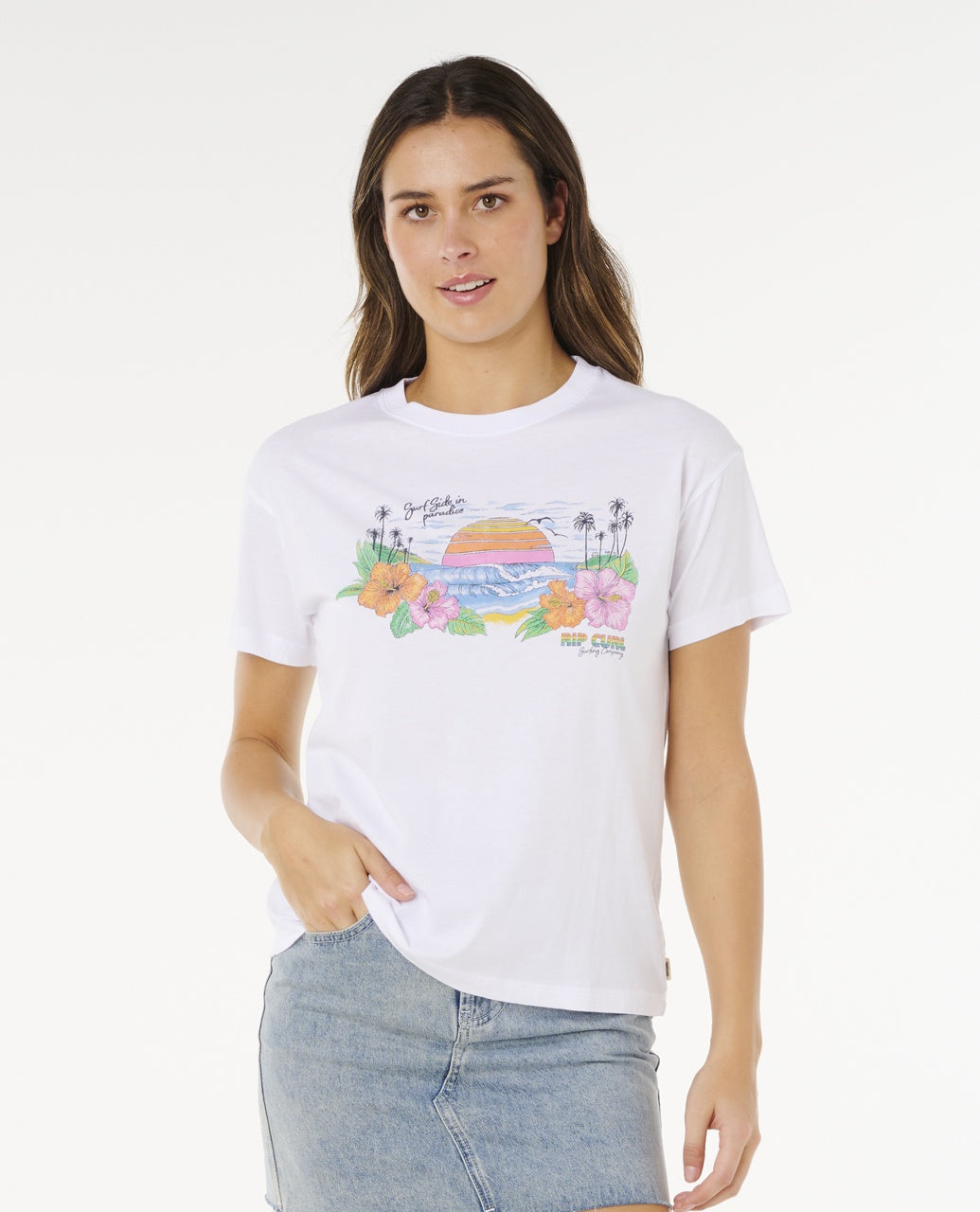 SUN RAYS CROPPED TEE
