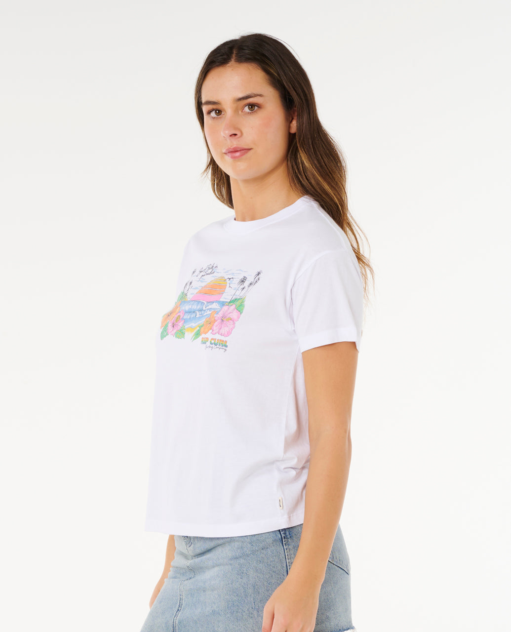 SUN RAYS CROPPED TEE