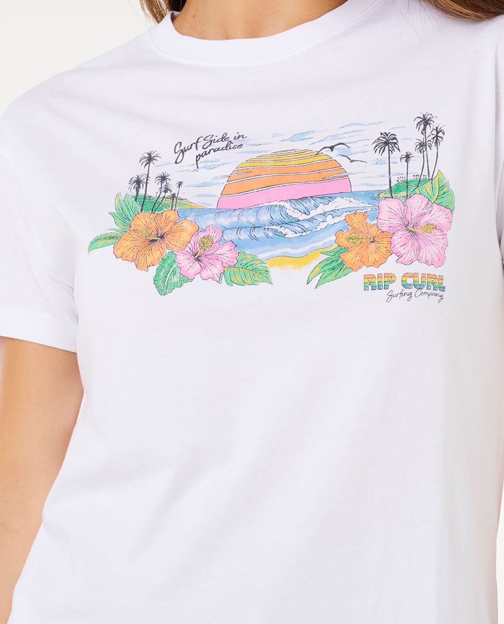 SUN RAYS CROPPED TEE