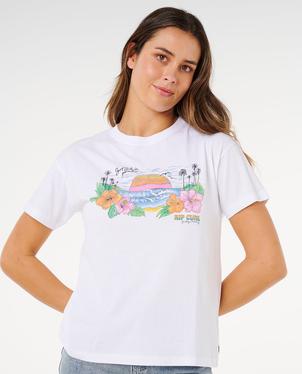 SUN RAYS CROPPED TEE