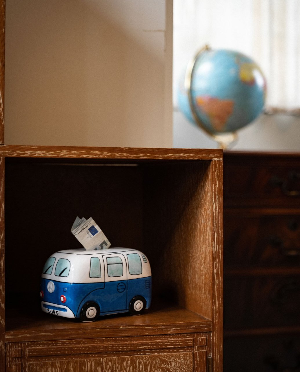 surf van piggy bank - Blue