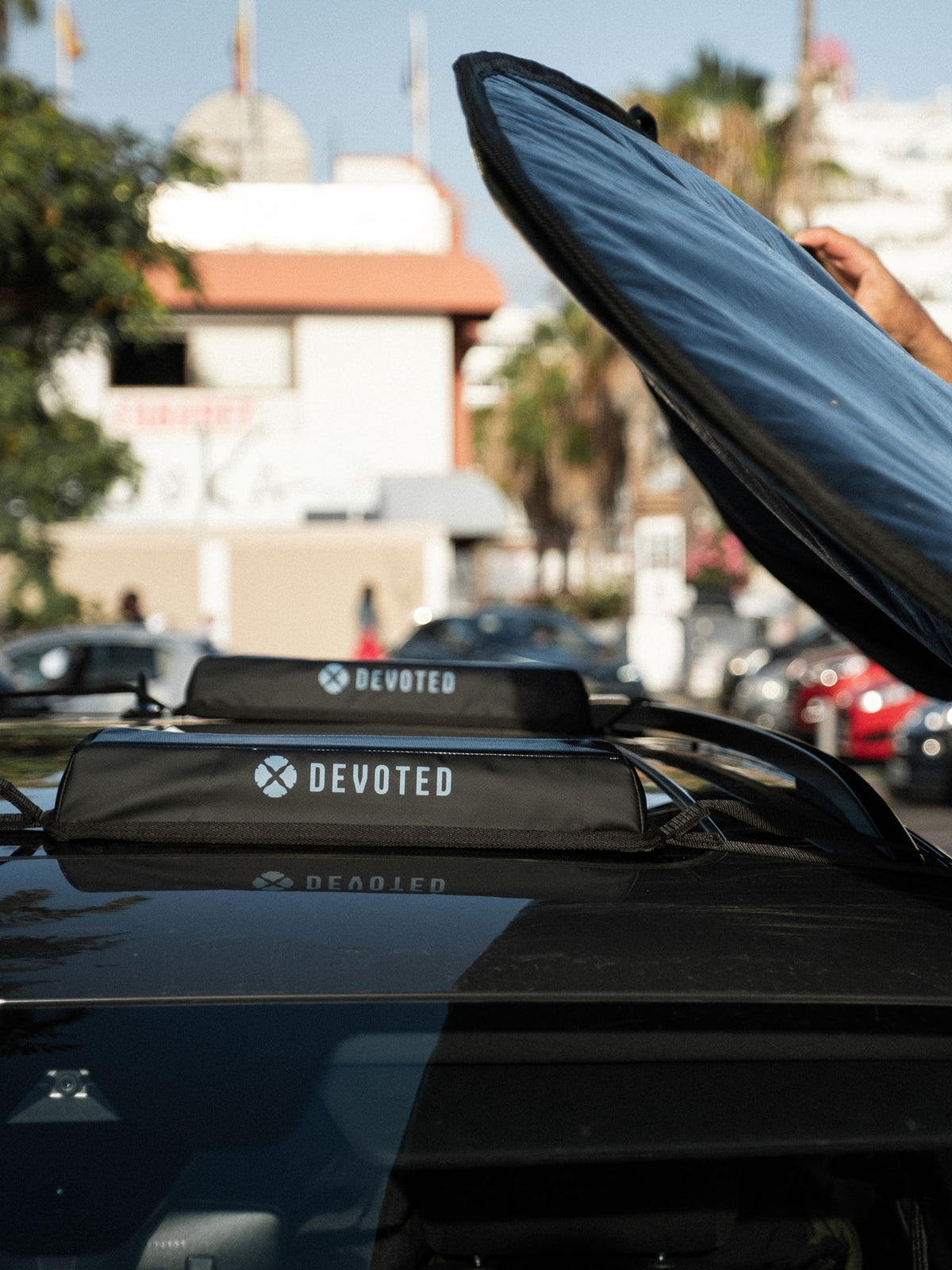 Premium single soft roof rack black