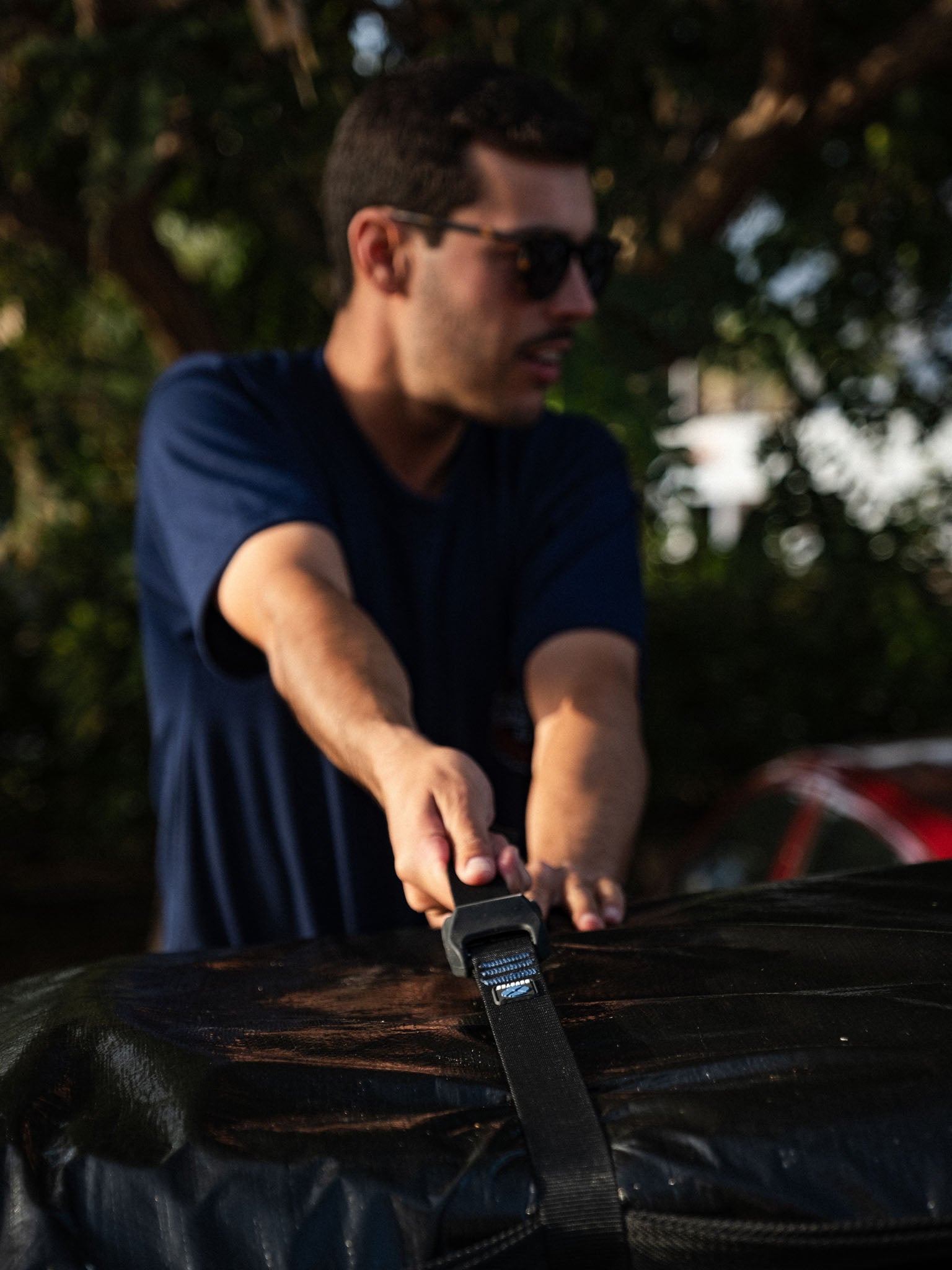 Premium single soft roof rack black