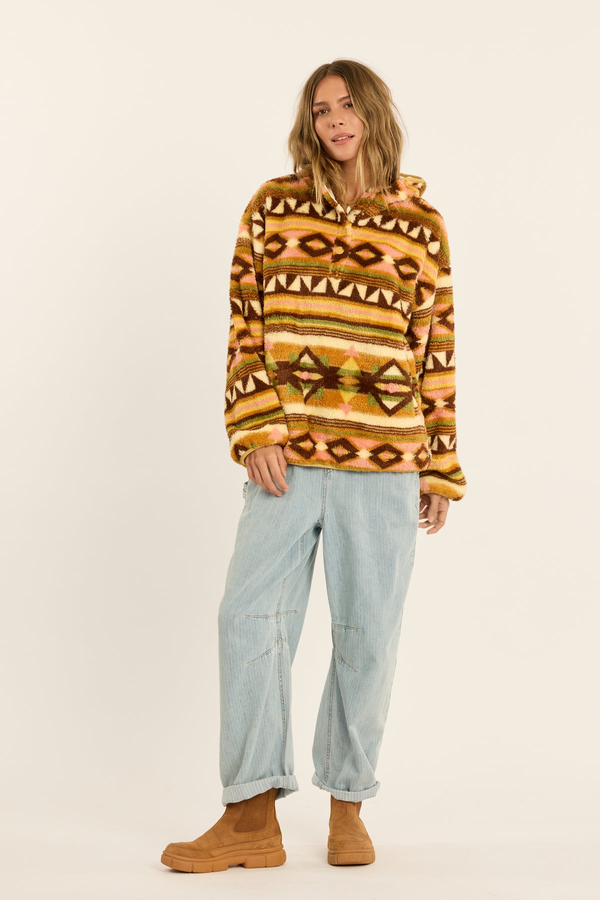COASTAL CRUISIN FUZZY HOODIE FLEECE