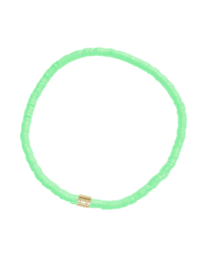 Cabrillo Vinyl Disc Stretch Bracelet - Bright Green