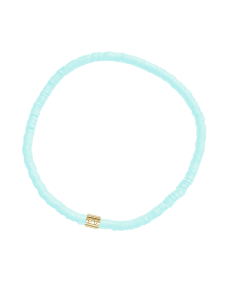 Cabrillo Vinyl Disc Stretch Bracelet - Ice blue