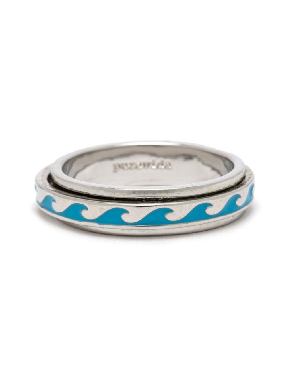 Enamel Wave Fidget Ring