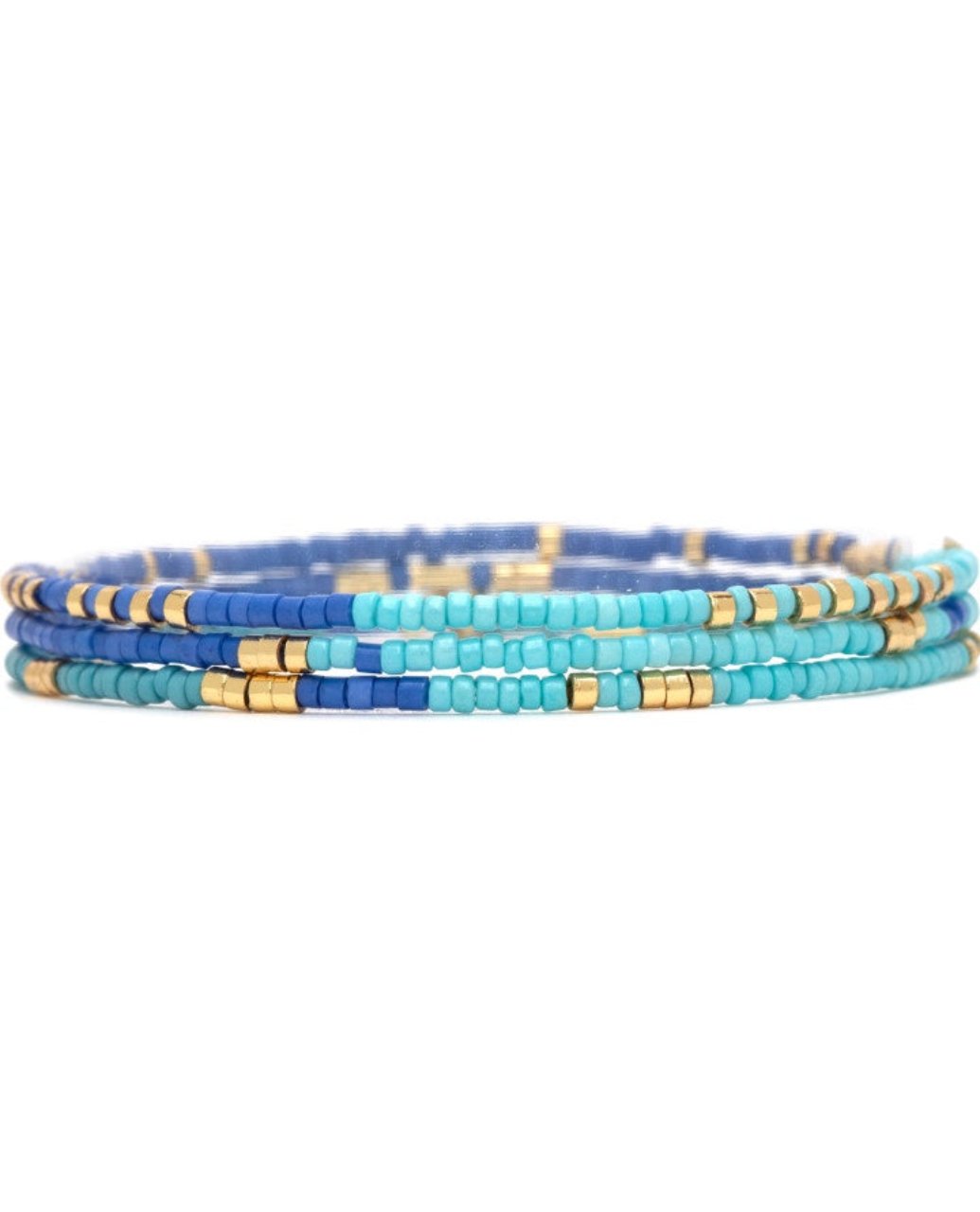 Mixed SB Gold stretch Bracelet Set of 3