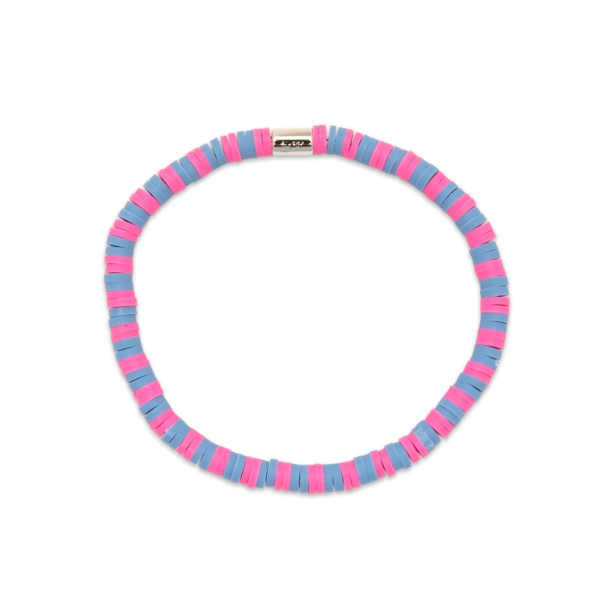 Seascape Vinyl Disc Stretch Bracelet - Bubblegum