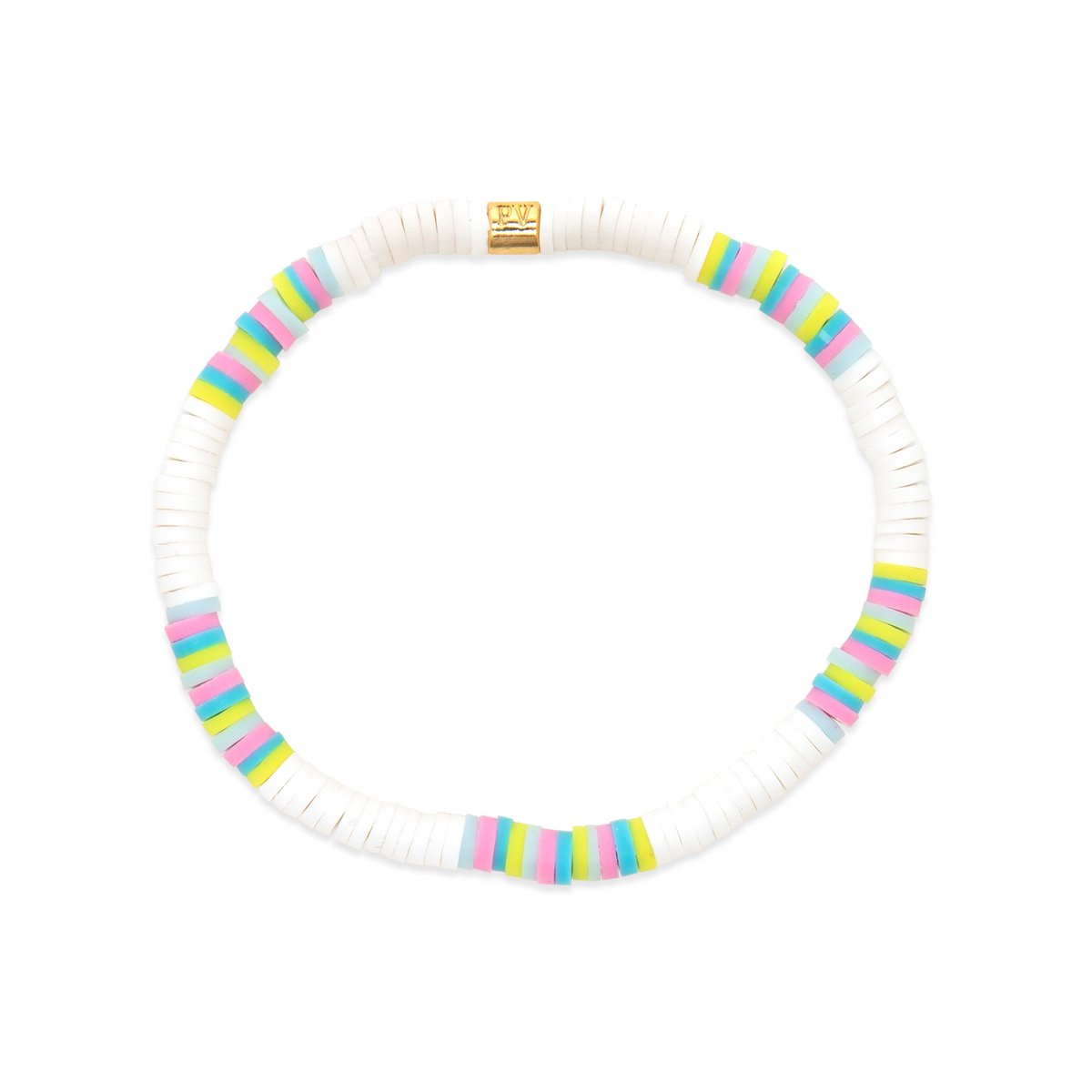 Seascape Vinyl Disc Stretch Bracelet - Rio