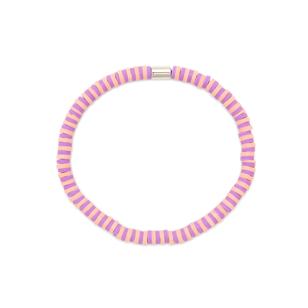Seascape Vinyl Disc Stretch Bracelet - Violet Sunrise